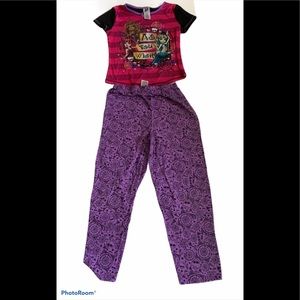 Monster High Girls Pajama Set-Size 10/12